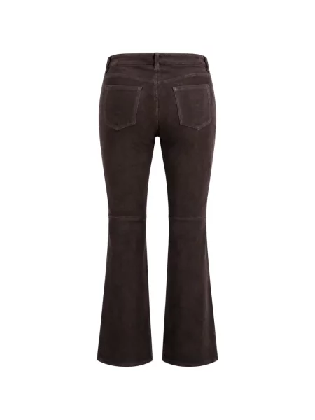 Pantaloni Stouls din piele de căprioară maro