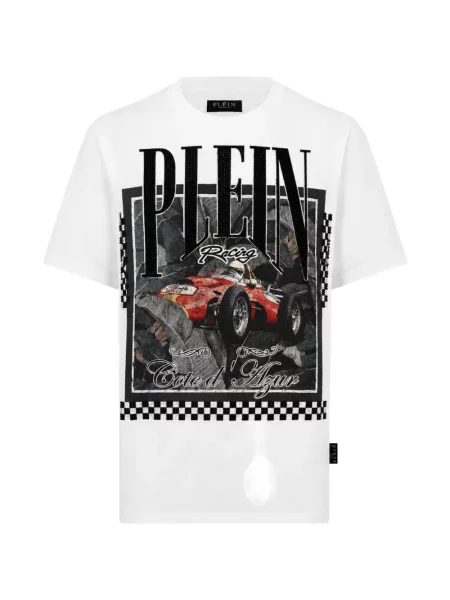 Tricou Philipp Plein cu imagine alb