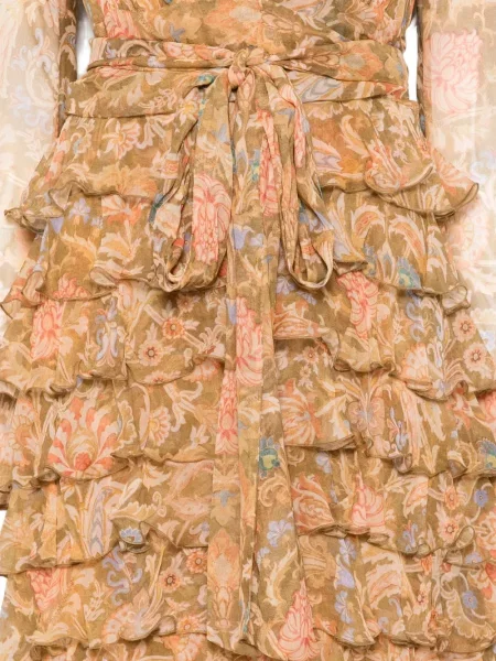 Rochie maxi Zimmermann cu model floral cu imagine verde