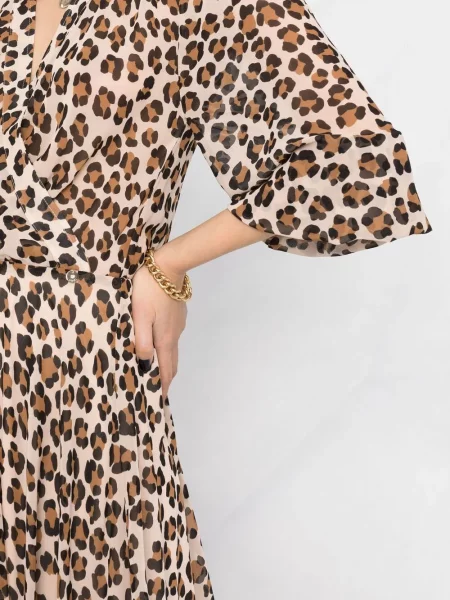 Leopardí asymetrické šaty Liu Jo s potiskem