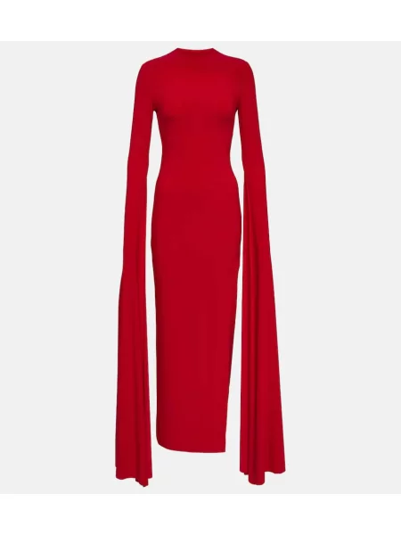 Rochie Norma Kamali din jerseu drapată roșu