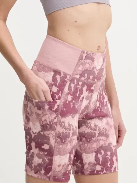 Columbia szorty sportowe Boundless Trek gładkie high waist różowy