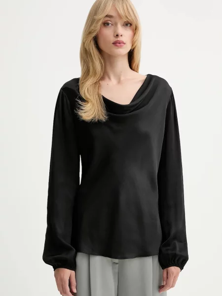 Fracomina bluză uni negru