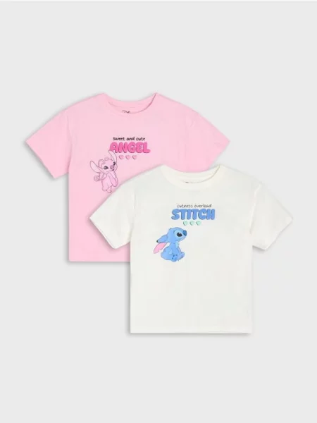 Sinsay trička s potiskem Stitch vícebarevná