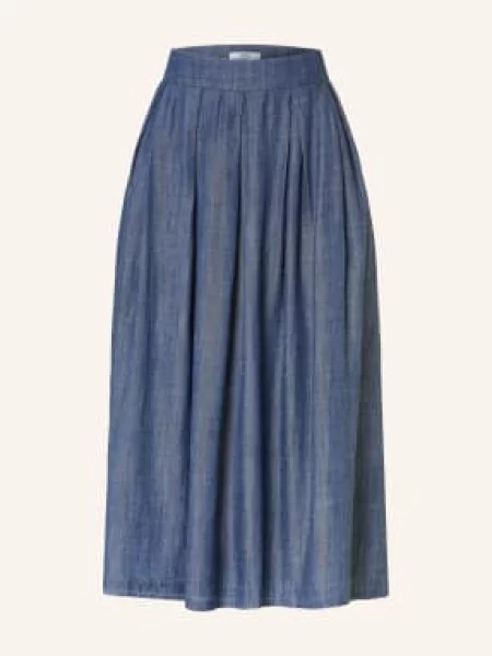 Italy Spódnica Z Paskami W Stylu Jeansowym blau granatowa