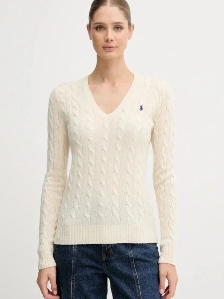 Polo Ralph Lauren pulover za žene od vune bež