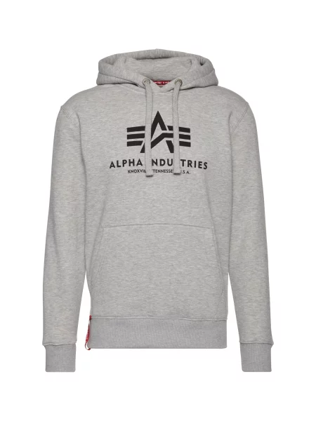 ALPHA INDUSTRIES Mikina svetlosivá čierna
