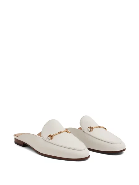 Papuci tip mules Sam Edelman fără toc alb