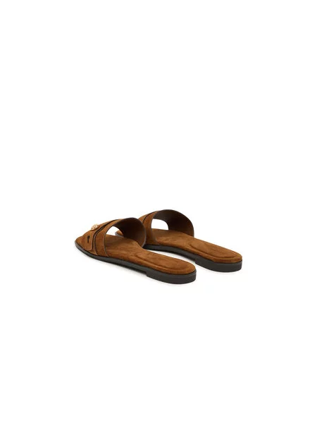 Šlepetės Tory Burch Romy ruda