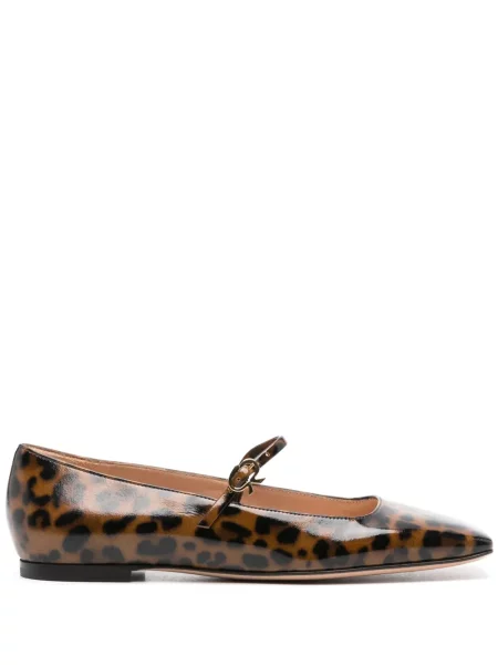 Balerini Gianvito Rossi cu imagine cu model leopard