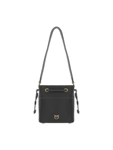 Mały torebka skórzana Pinko klasyczna czarna