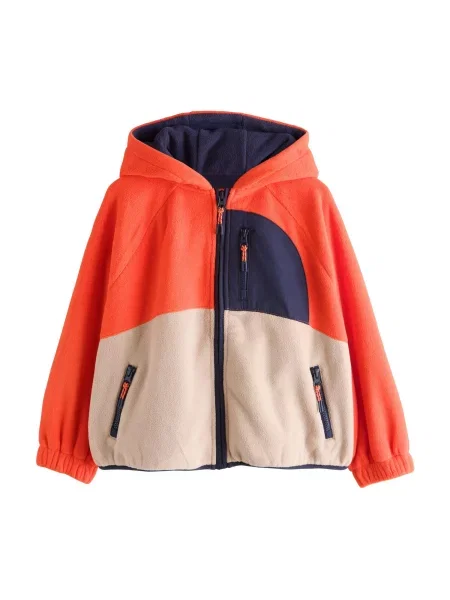 Next Jachetă fleece / bleumarin / portocaliu bej