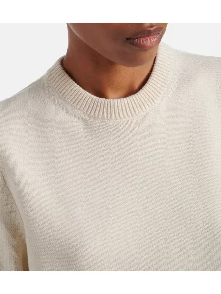 Decupat pulover Alaïa de lână alb