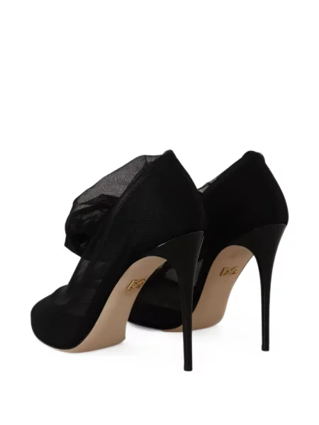 Pantofi cu toc Dolce & Gabbana plasă negru