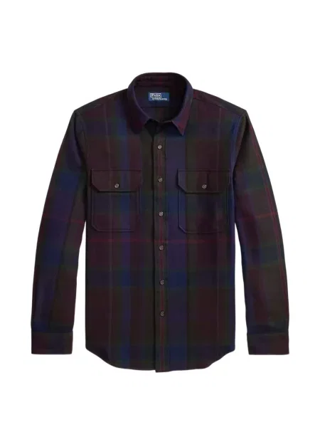 Cămașă Polo Ralph Lauren în carouri clasică din țesătură twill violet