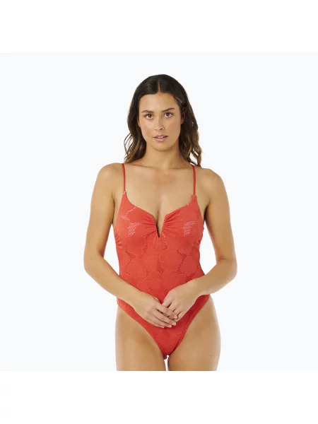 Top de costum de baie Rip Curl Oasis V Wire Multi Fit red roșu