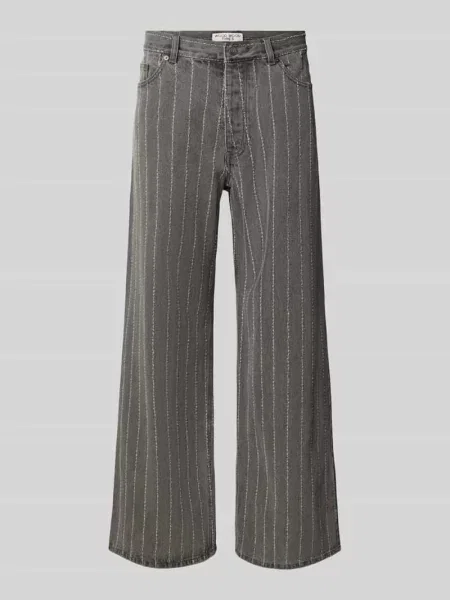 Jeansy o kroju wide fit z czystej bawełny Wood Wood