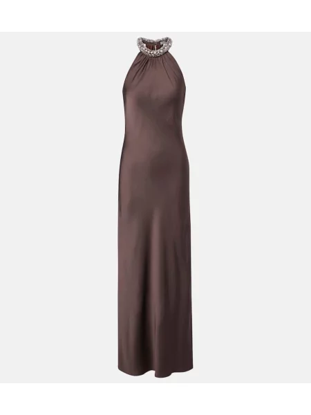 Rochie Simkhai din satin maro
