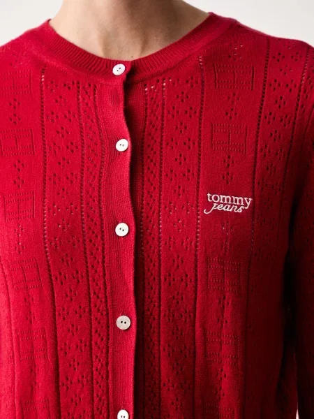 Tommy Jeans жилетка дамска с червено
