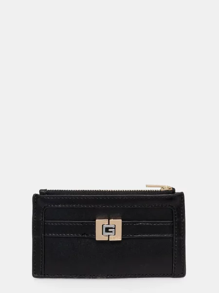 Кожен портфейл Guess дамски черно