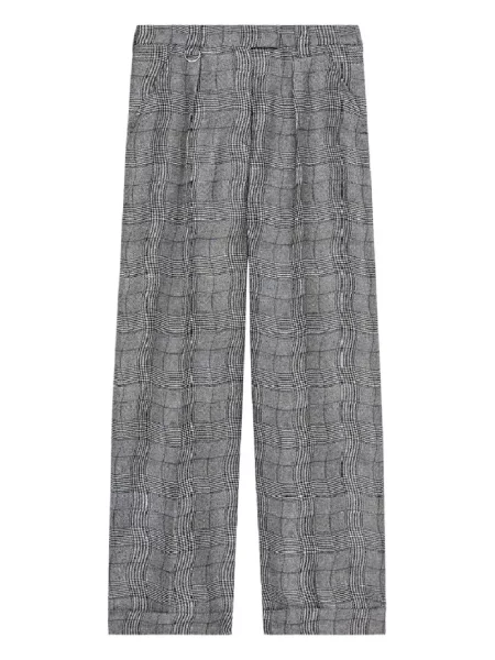 Pantaloni Kenzo în carouri gri
