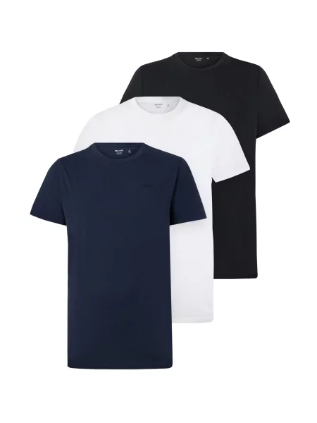 HOLLISTER Tričko námořnická modř / černá bílá