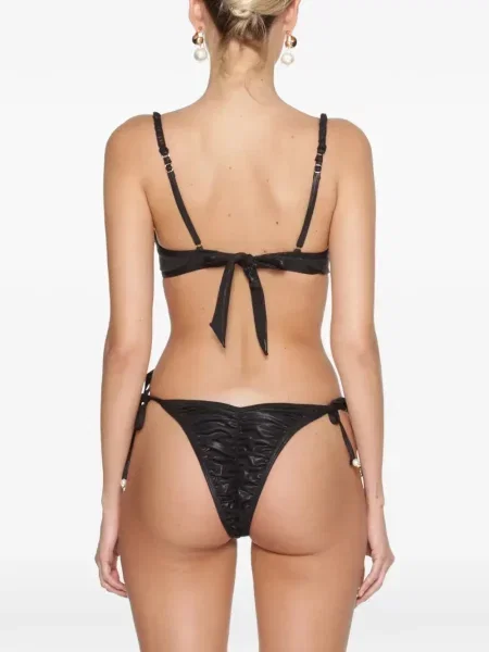 Bikini God Save Queens cu perle negru