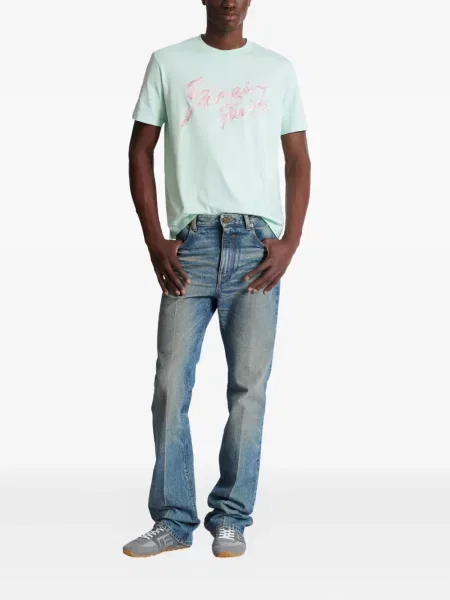 Tricou Balmain cu imagine verde
