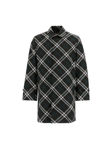 Trencz Burberry z nadrukiem czarny
