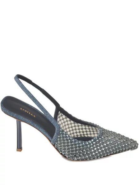 Pantofi cu toc Le Silla de cristal albastru