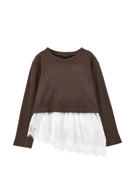 Sweter dziecięcy Monnalisa brązowy