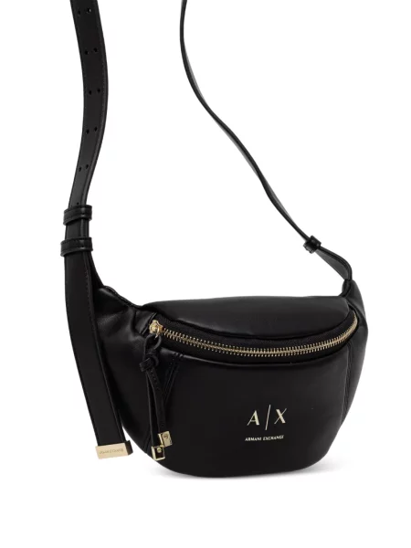 Curea Armani Exchange cu autograf negru