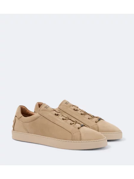 Sneakerși Tod's din piele de căprioară bej