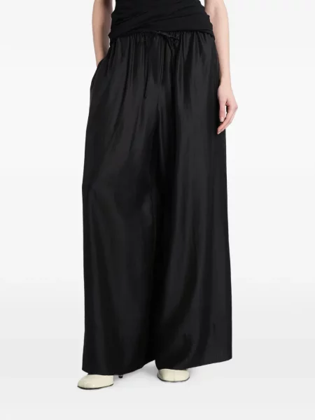 Pantaloni palazzo Entire Studios cu cordon negru