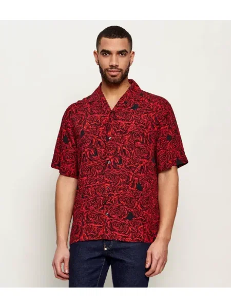 HUGO Cămașă Espino | Oversize fit roșu