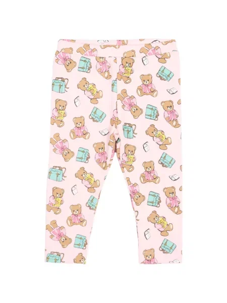 Legginsy dziecięce Moschino różowe