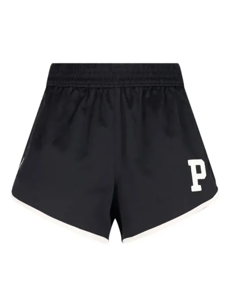 Pantaloni scurți Polo Ralph Lauren cu broderie cu dungi negru