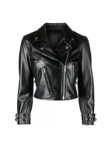 Kurtka skórzana Givenchy czerwona