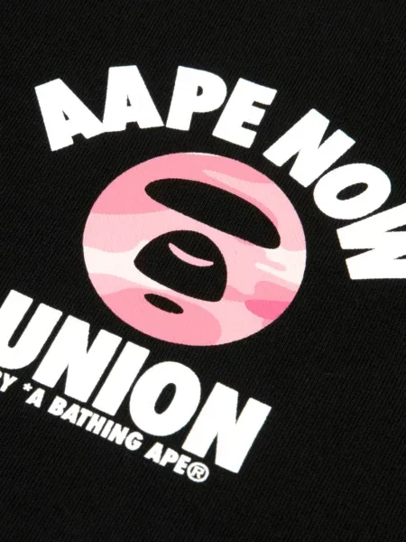 Lung tricou Aape By A Bathing Ape cu imagine negru