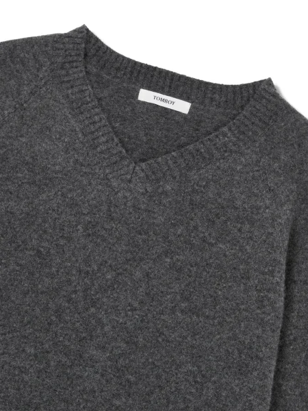 Pulover Studio Tomboy cu decolteu în V gri