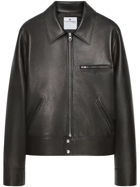 Geanta de piele Courreges negru