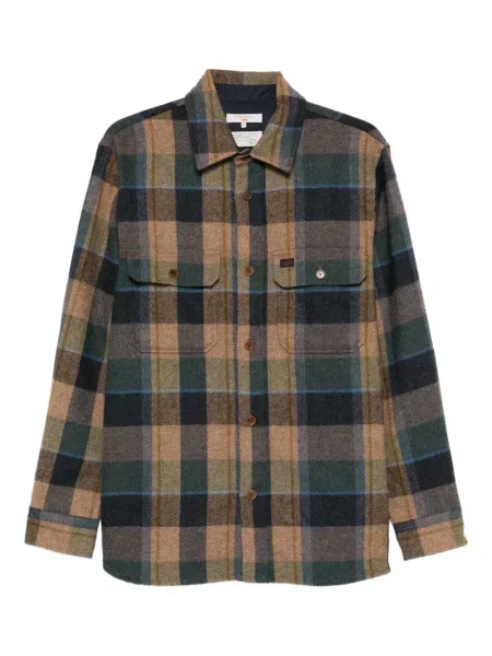 Карирана дълго риза Nudie Jeans кафяво