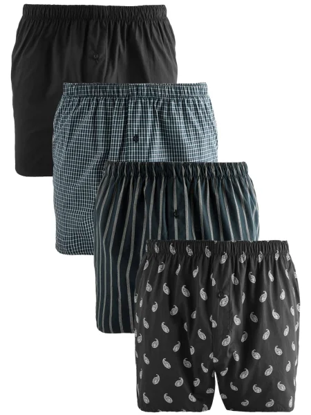 Next Boksarice zelena / temno zelena / črna bela