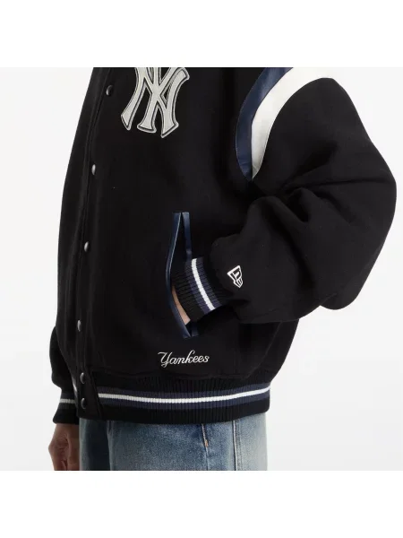 Μπουφάν New Era MLB DS Varsity Jacket New York Yankees UNISEX Black S μαύρο