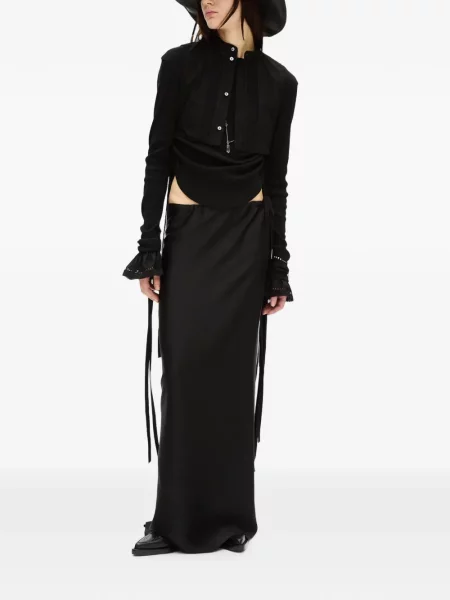 Sutien Ann Demeulemeester cu volane negru