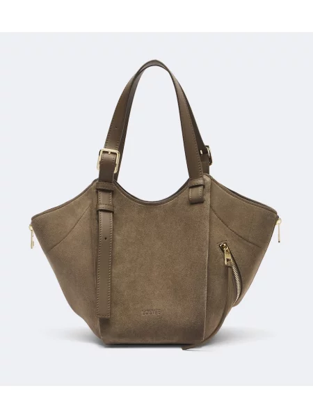 Geantă shopper Loewe din piele de căprioară maro
