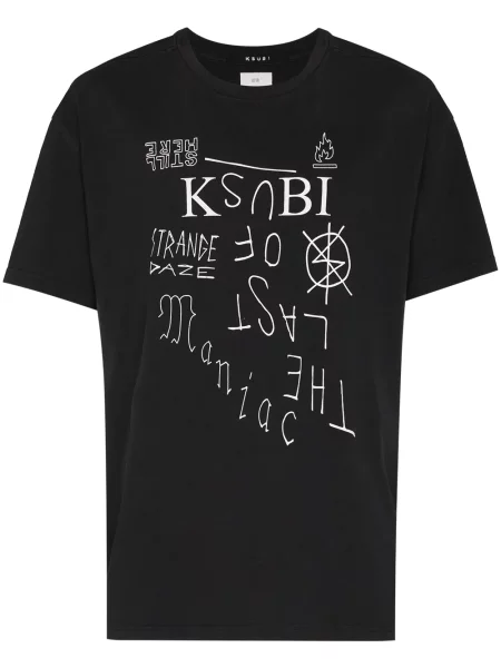 Tricou Ksubi cu decolteu rotund negru
