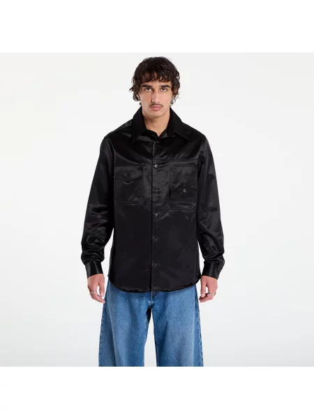 Длинная рубашка Mm6 с длинным рукавом черная