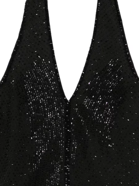 Top Patrizia Pepe cu gât halter negru