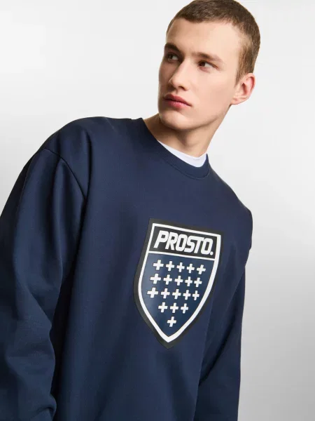 Bluza sportowa Prosto Shield Big bez kaptura niebieska